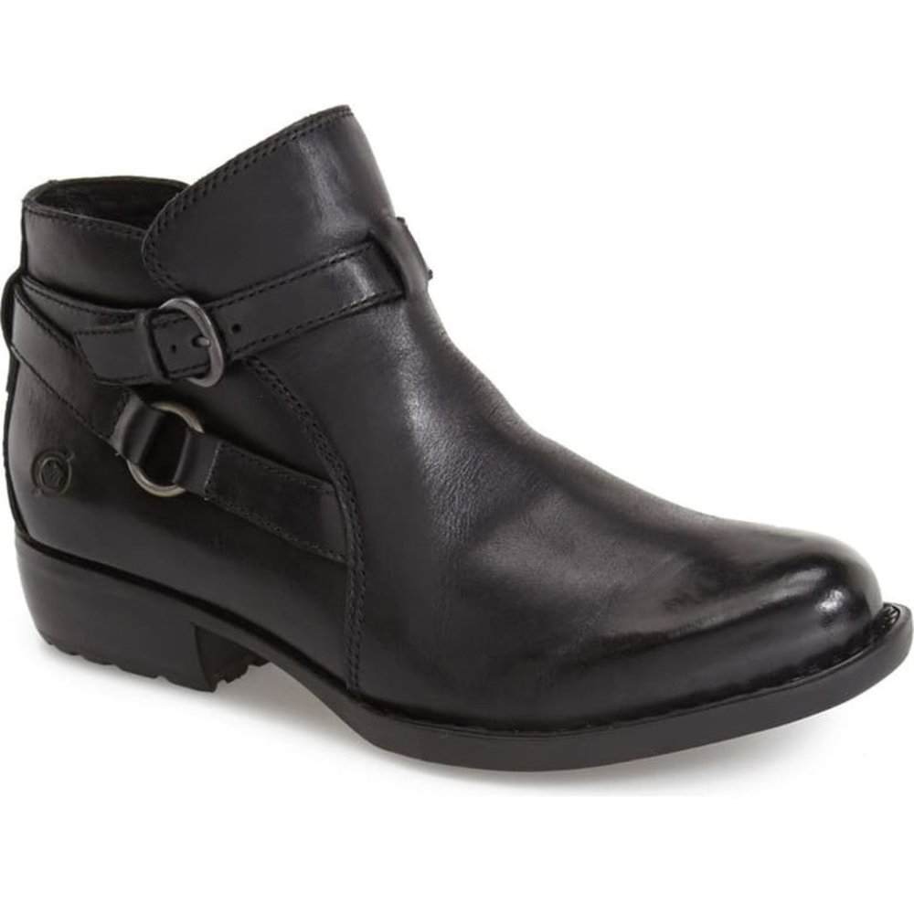 Born Baily Brown Leather Ankle Bootie